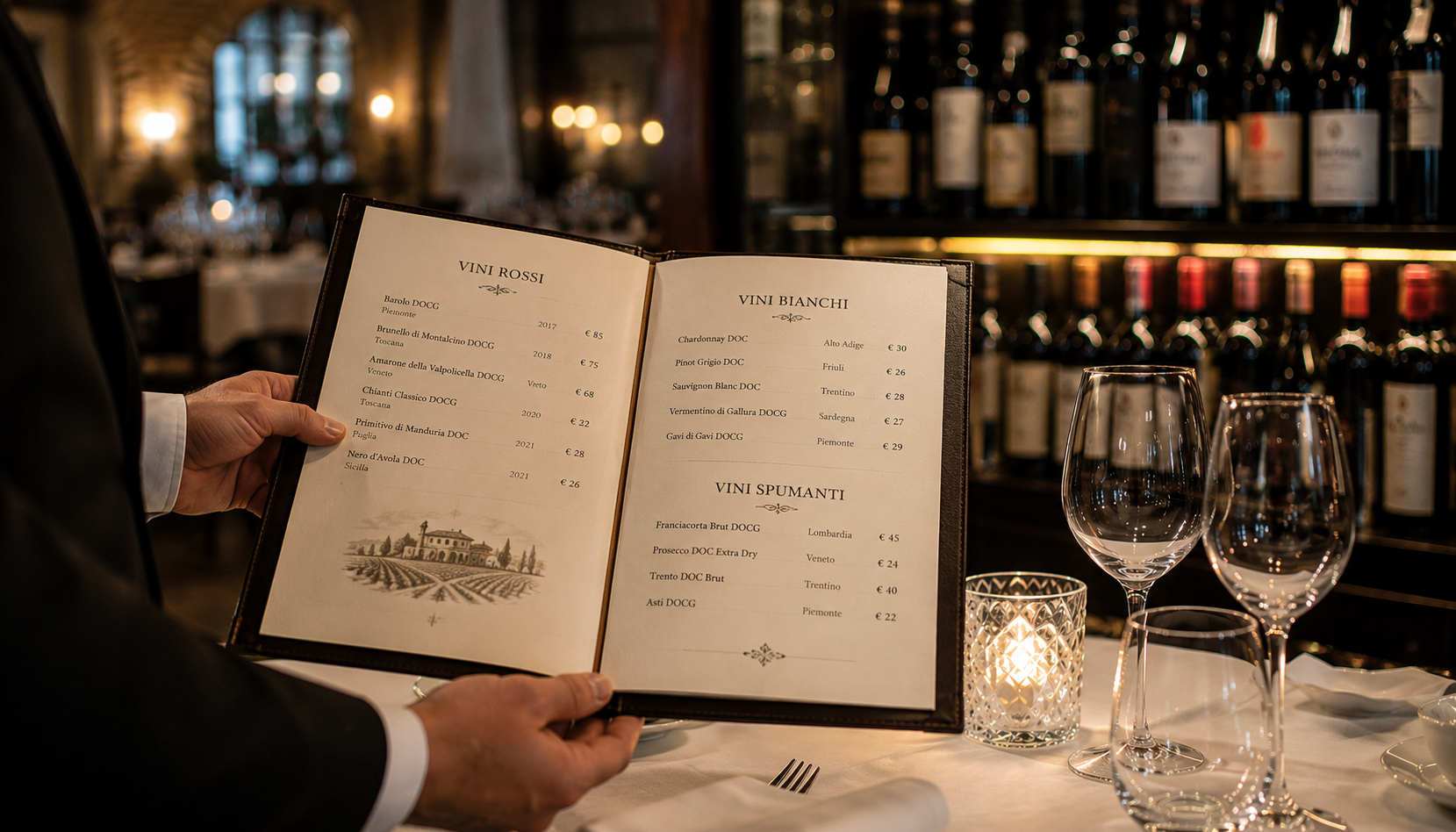 Carta dei vini per ristorante italiano — come costruirla