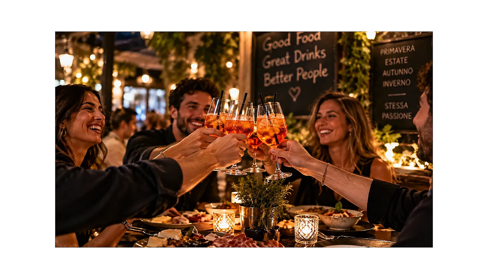 Tavolo bar apparecchiato per un evento stagionale — gestione scorte Natale e Ferragosto