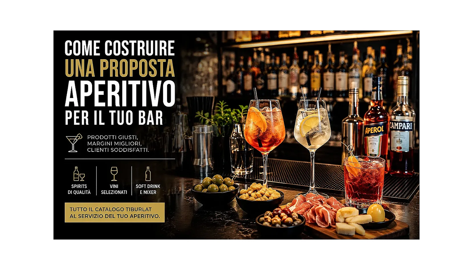 Come costruire una proposta aperitivo per il tuo bar a Roma — spirits, vini e soft drink